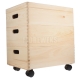 Storage box set on wheels / trio- medium