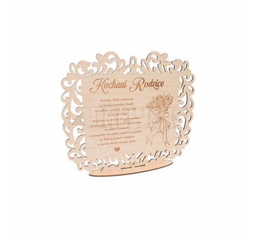 Gift for parents - wedding thank you plaque