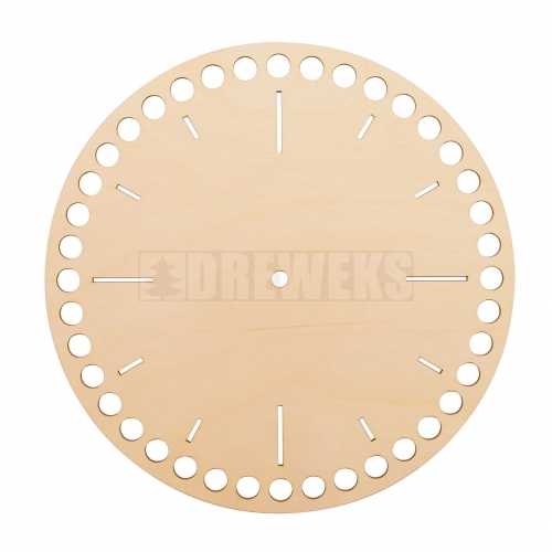 Boho round clock with numbers - small