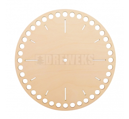 Boho round clock with numbers - small