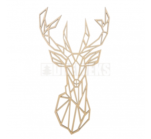 Large geometric deer wall art