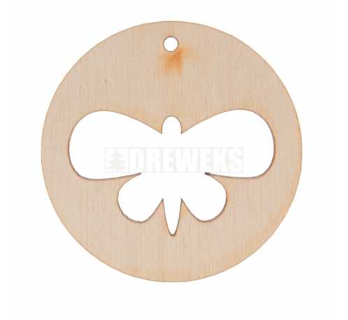 Circle earring - butterfly