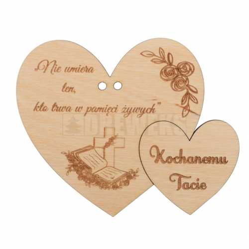 Wooden heart candle pendant for dad