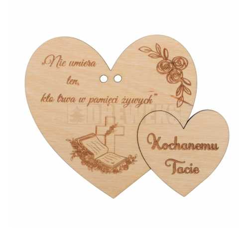 Wooden heart candle pendant for dad