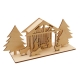 Christmas nativity scene on a plywood stand
