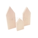 Wooden houses- set of 3