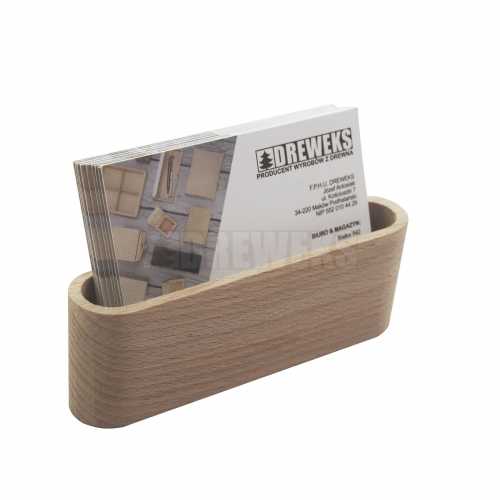 Business card stand from beech wood