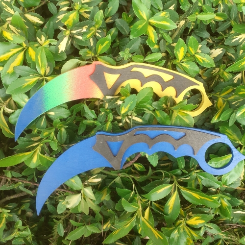 OUTLET Karambit Nóż zakrzywiony kolorowy (kolorowy lub niebieski)