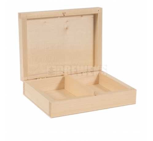 Pudełko na 2 talie - drewniane wieczko