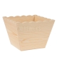 Flowerpot with waved edges - square/ small