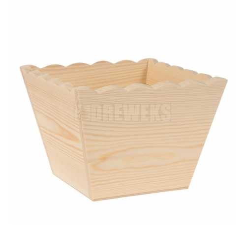 Flowerpot with waved edges - square/ small