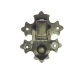 Decorative lock 29x37mm - dark brass