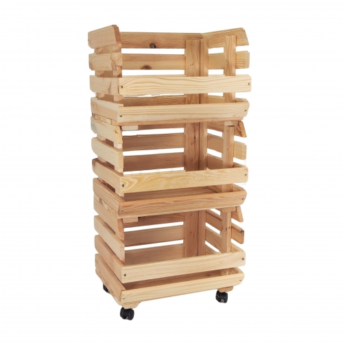 Triple vegetable box with wheels