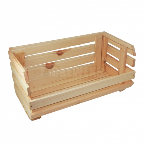 Triple vegetable box with wheels, wide